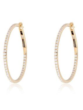 Ocean Mist Hoops 14K (or 18k upon request) Yellow Gold Diamond Earrings